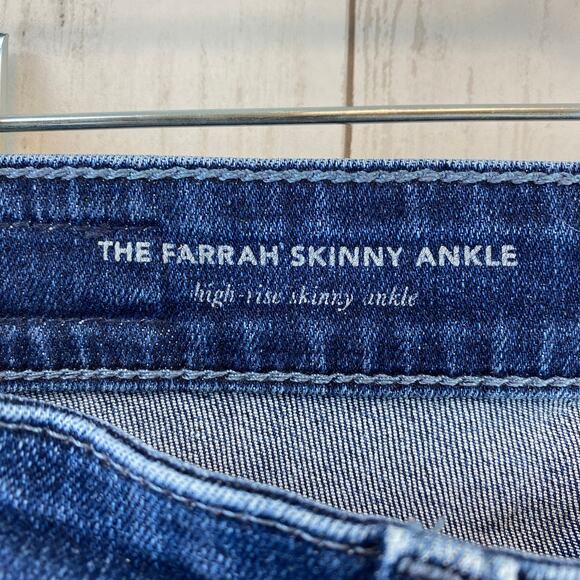 Adriano Goldschmied 4 Years Deep Willow Blue Farrah Skinny Ankle Jeans Size 26R - Picture 8 of 13